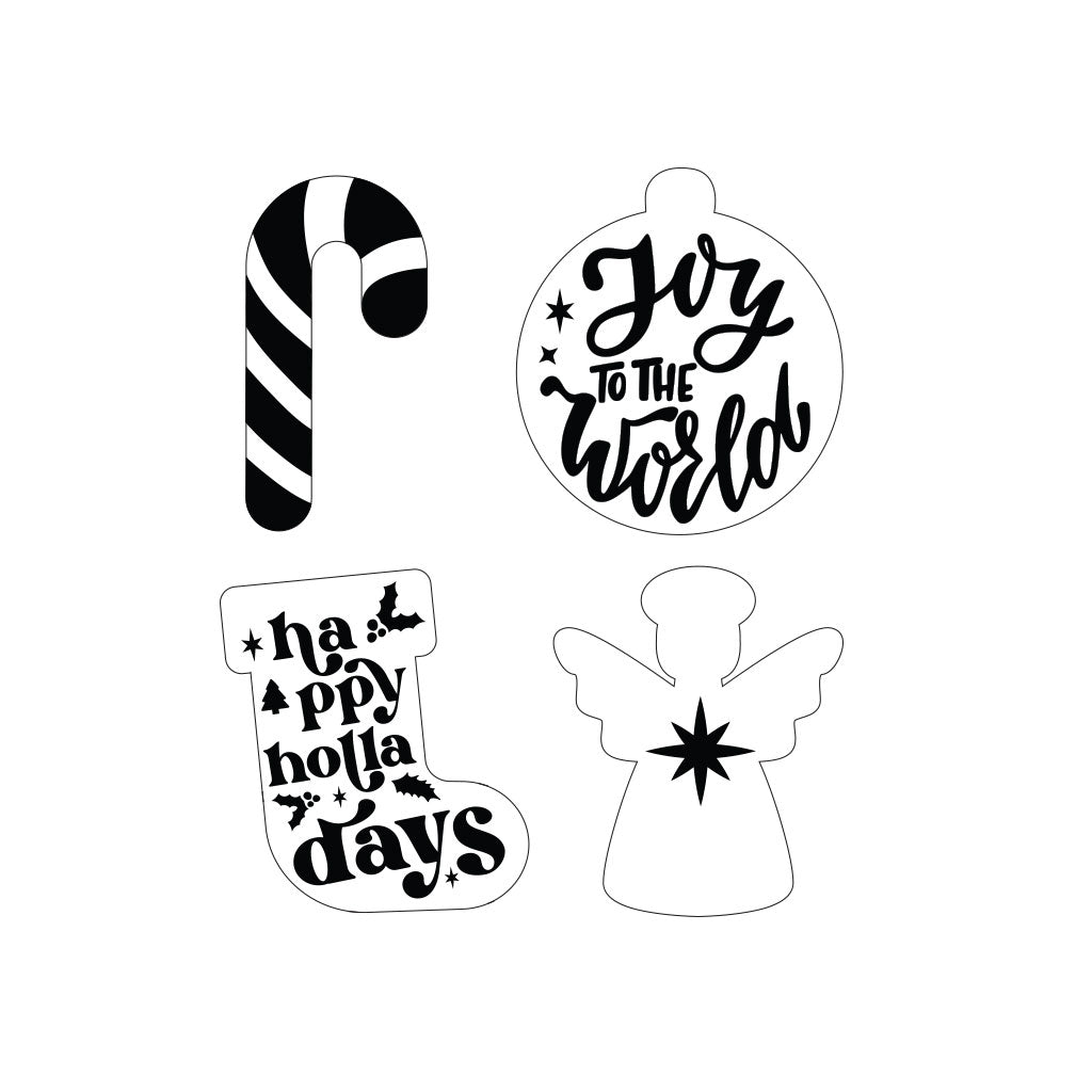 Set 12 Acrilicos Navidad | Edicion Limitada