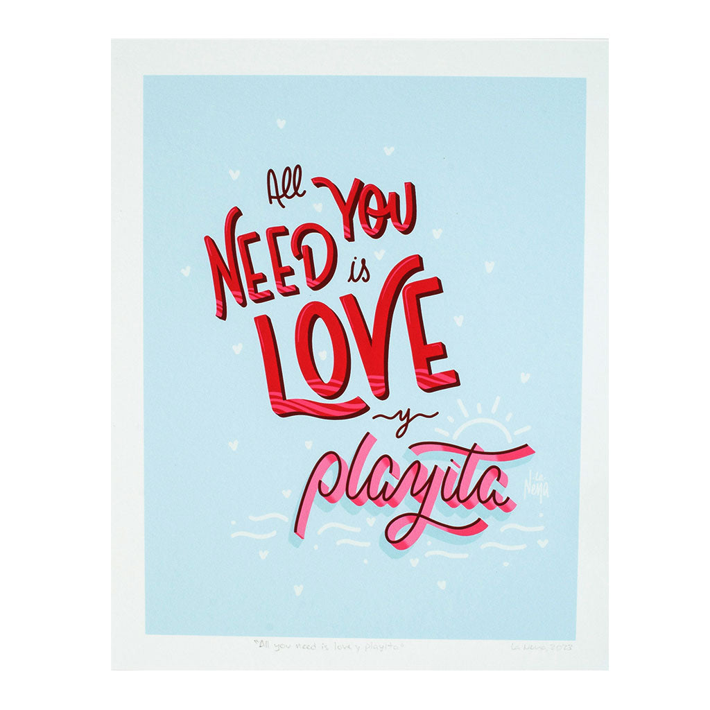Art Print | All you need is love y playita