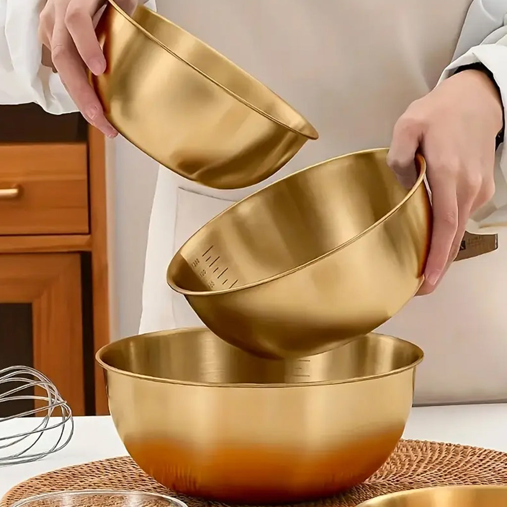 Bowl Gold Acero Inoxidable 1200ML