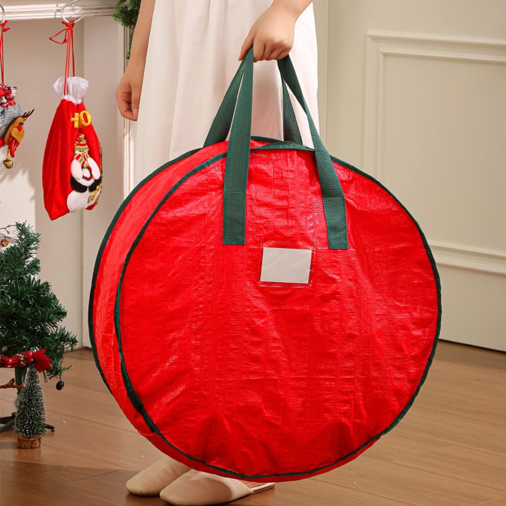Bolsa Almacenamiento para Coronas y Adornos Rojo