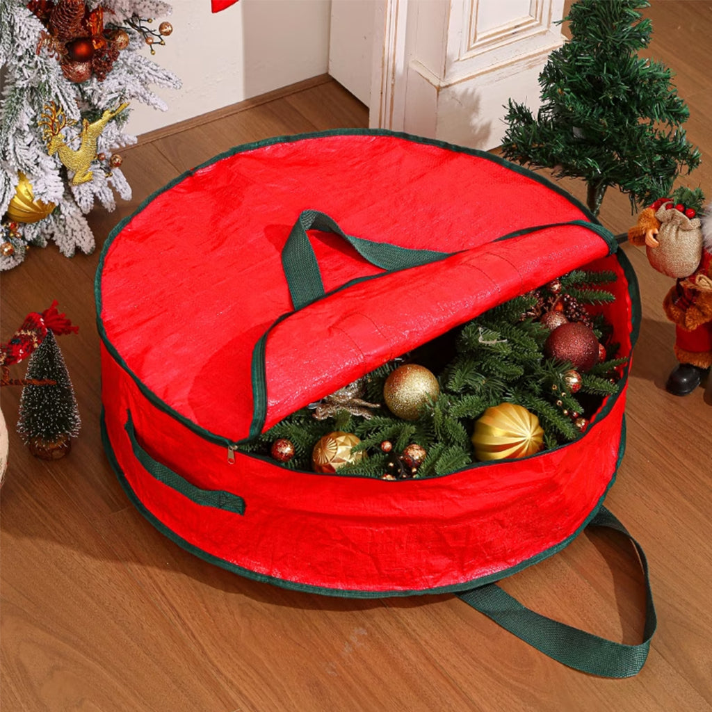 Bolsa Almacenamiento para Coronas y Adornos Rojo