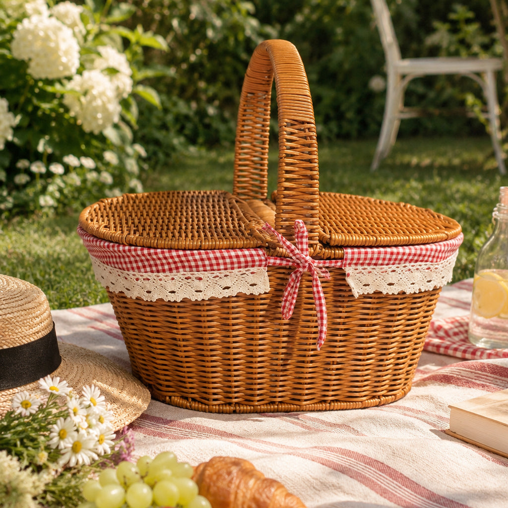 Cesta de Picnic Vintage Vichy