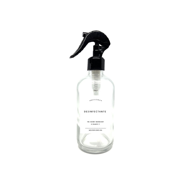 Frasco Desinfectante Pulverizador Transparente 250ml