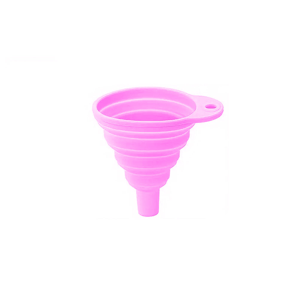 Embudo Plegable de Silicona Rosa