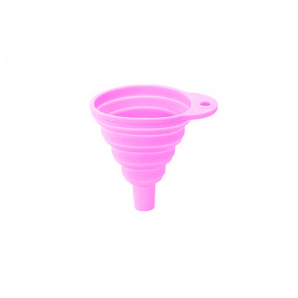 Embudo Plegable de Silicona Rosa