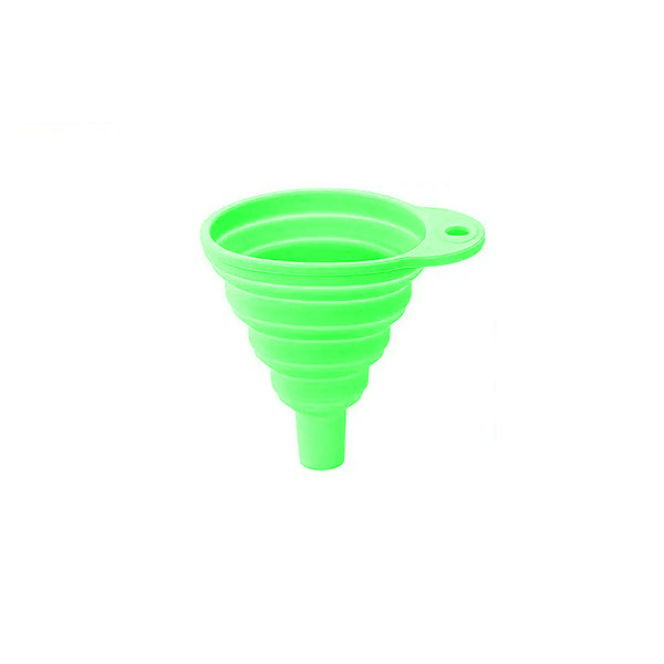 Embudo Plegable de Silicona Verde