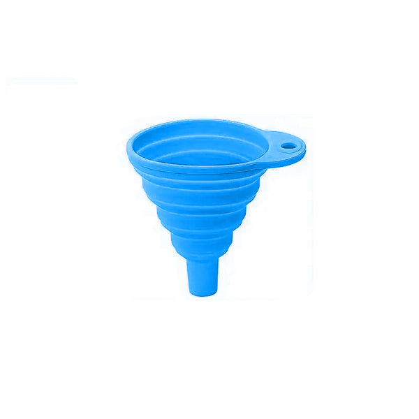 Embudo Plegable de Silicona Azul