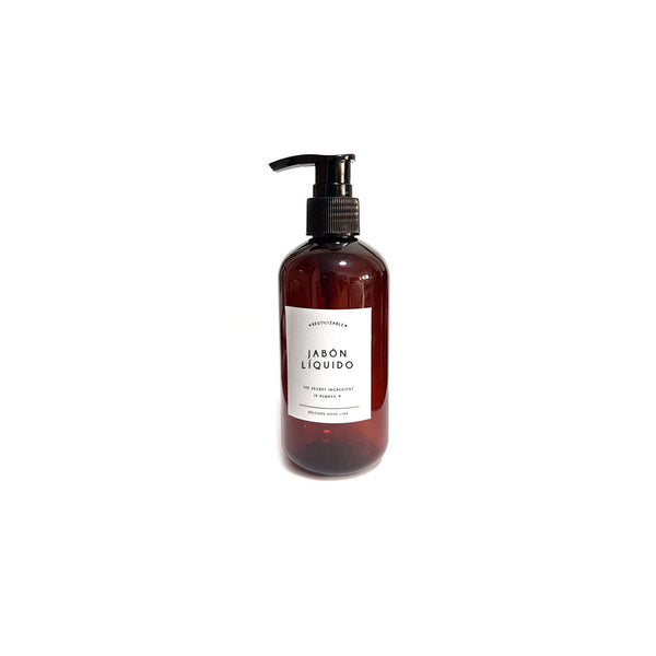 Frasco de Plastico Jabon Liquido Dispensador Ambar 300ML