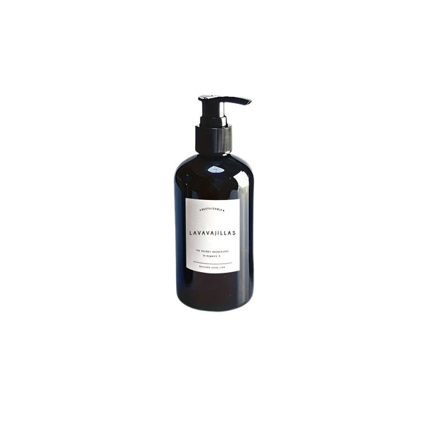 Frasco de Plastico Lavavajillas Dispensador Negro 250ml