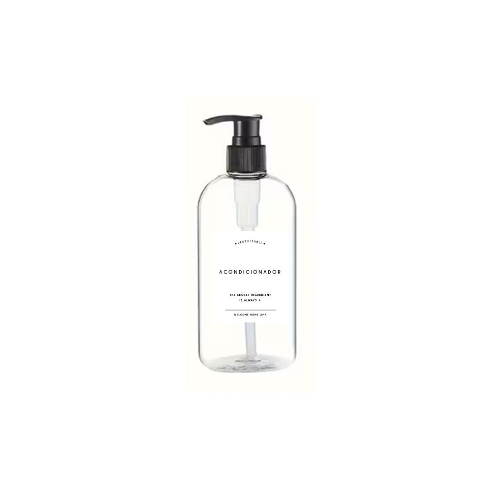 Frasco de Plastico Acondicionador Dispensador Transparente 250ml