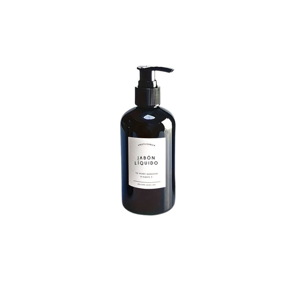 Frasco de Plastico Jabon Liquido Dispensador Negro 250ml