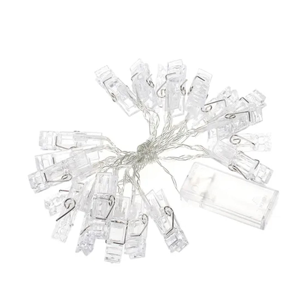 Luz de cadena con 20 clips