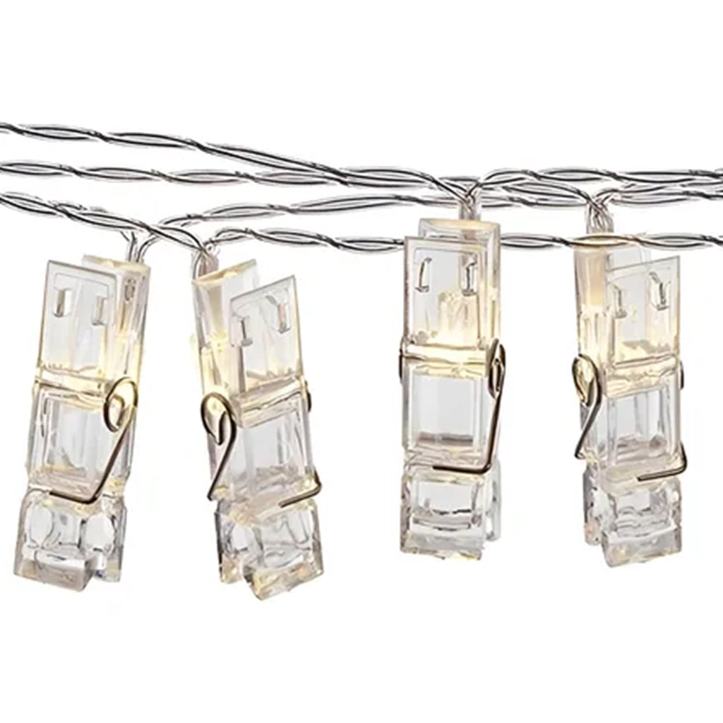 Luz de cadena con 20 clips