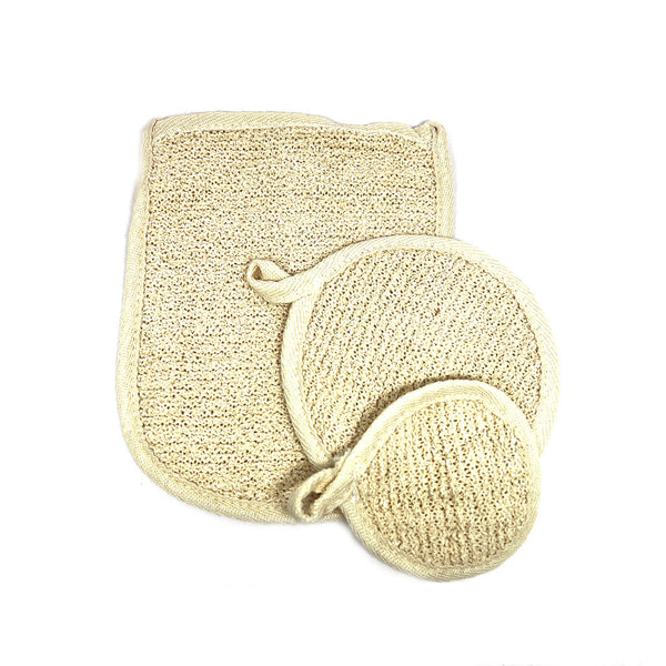 Set de 3 Esponjas Exfoliantes de Bambu