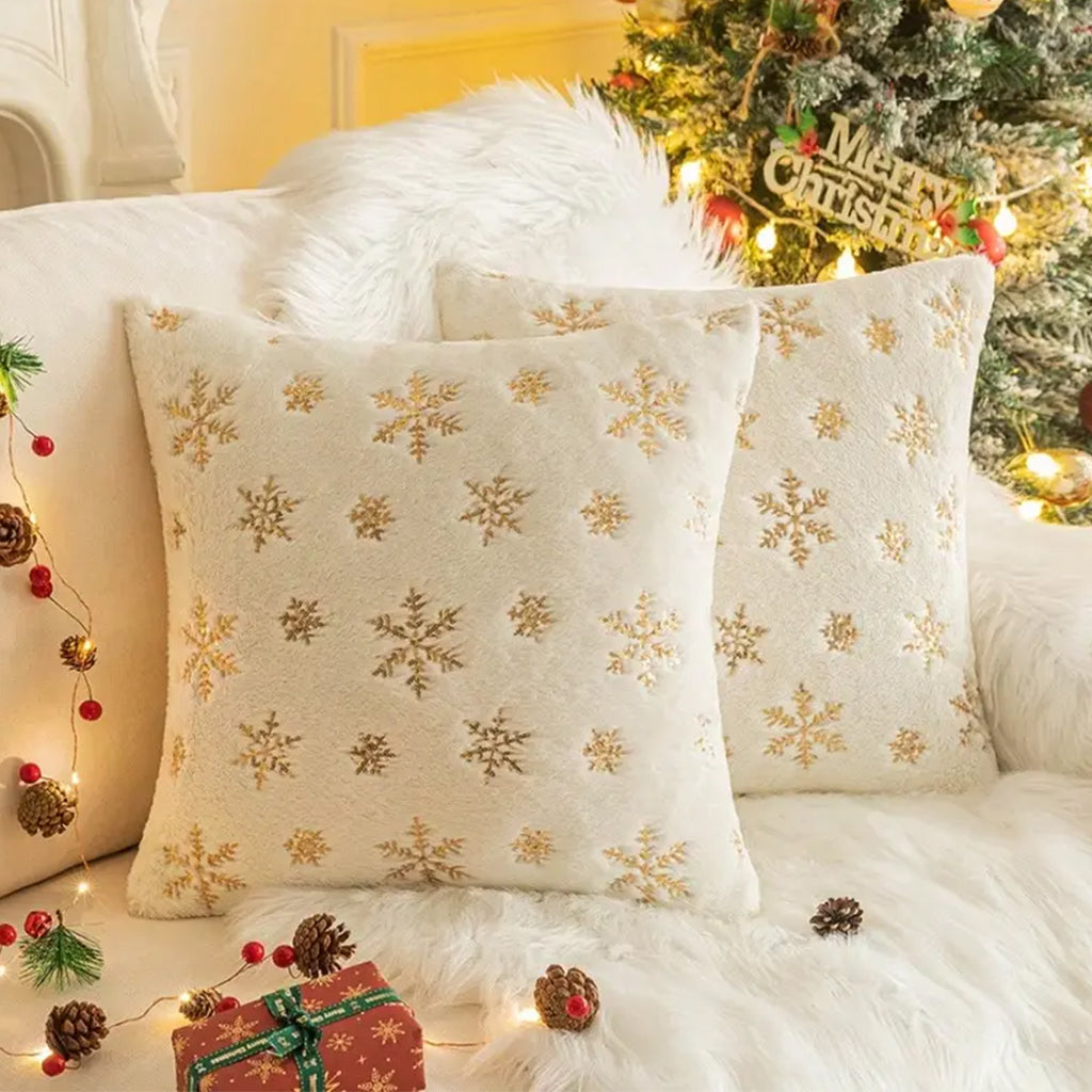 Cojin Snowflake Gold