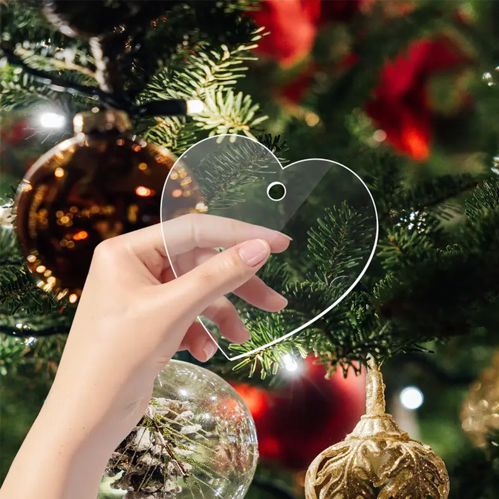 Set 10 Acrilicos Corazon Navidad | Edicion Limitada