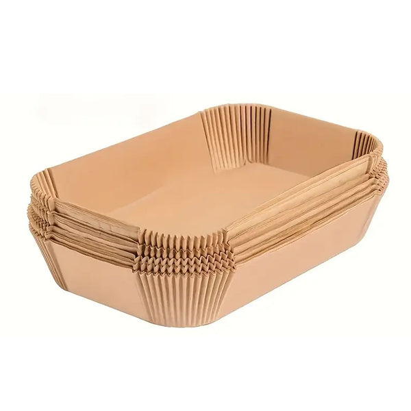 Set 50  Air-Fryer Liners de Papel Rectangular 25cm