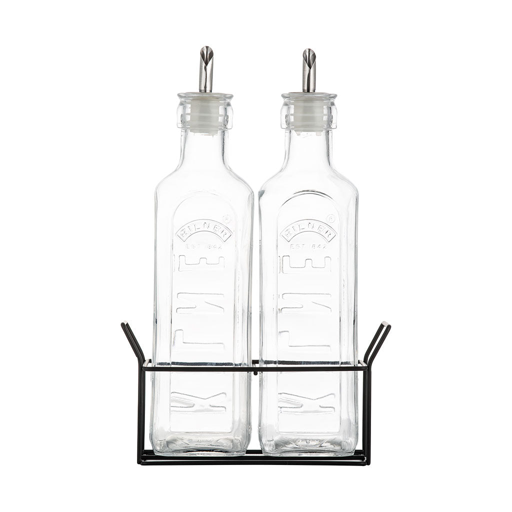 Set Botellas de Aceite con Soporte Kilner 600ml