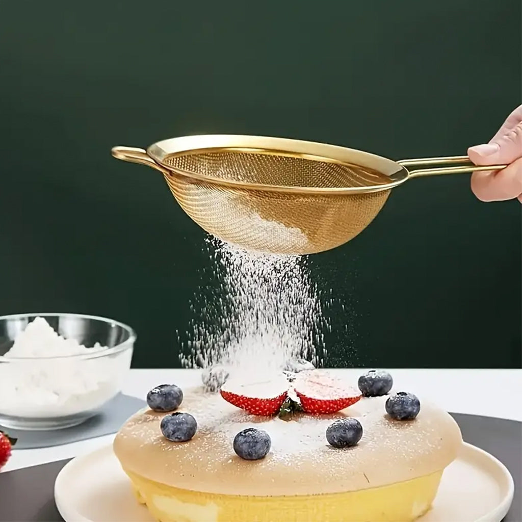 Set Coladores Gold Acero Inoxidable