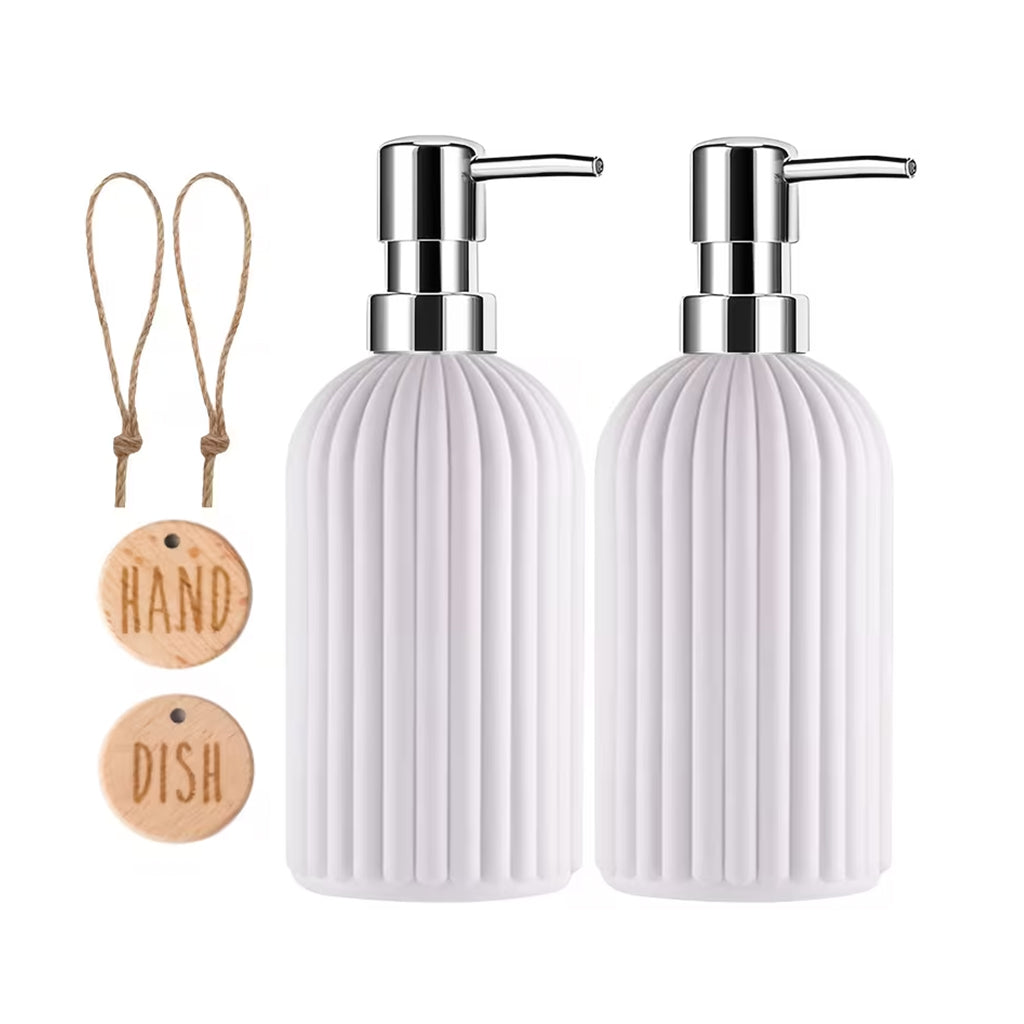 Set Premium 2 Frascos de Plastico Acanalado 500ml
