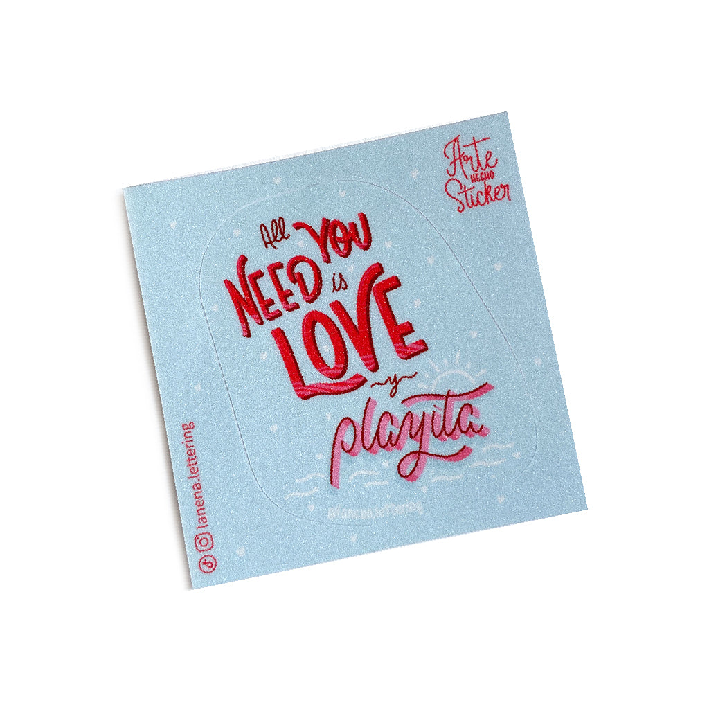 Sticker | All you need is love y playita