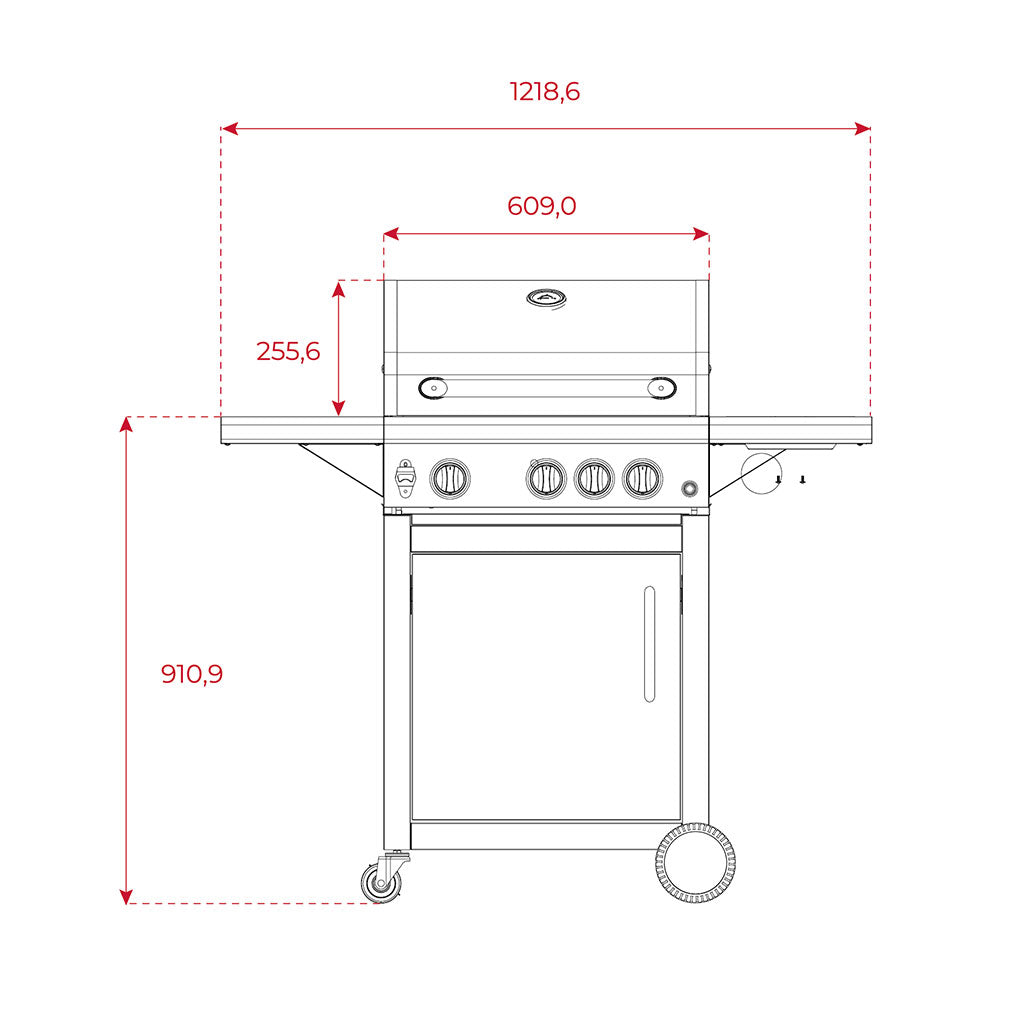Parrilla a Gas Gourmet BBQ 3100 G BK-SS