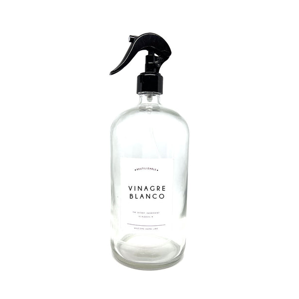 Frasco Vinagre Blanco Pulverizador Transparente 1000ml