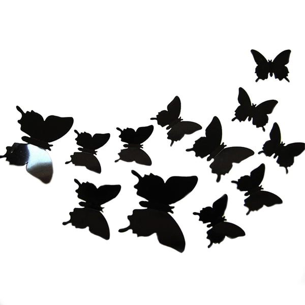 Set Stickers Mariposas 3D Negras