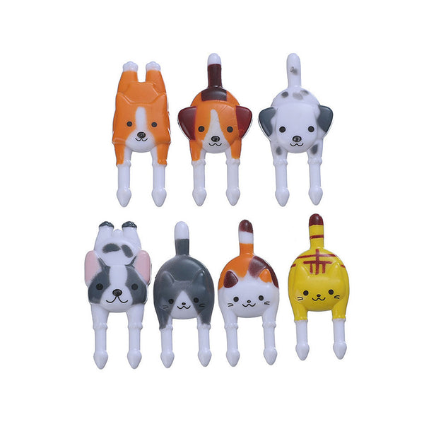 Set 7 Mini Tenedores Lunchbox Perro & Gato